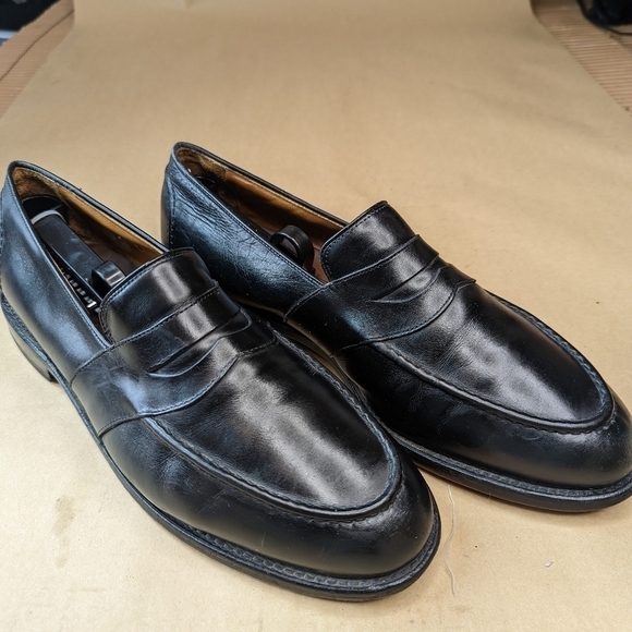 Allen Edmonds RANDOLPH (4809) Black Calfskin Leather Penny Loafers Sz 10.5E. Rep - Picture 2 of 11